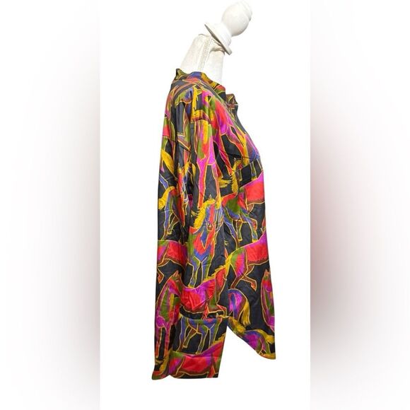 Farm Rio Wild Horses Long Sleeve Top Size medium - Picture 2 of 4